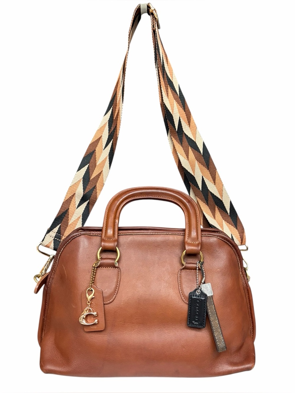 Vintage Coach Baxter Satchel Brown Glove-Tanned Leather Bag British Tan Bag